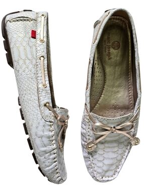 Marc Joseph New York Cypress Hill Exotic Snakeskin Driving Loafers Flats 9.5